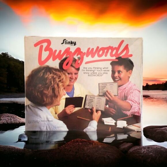 SLINKY Brand BUZZWORDS Game Vintage 80s HTF James Industries All Pieces Retro. - Picture 13 of 15